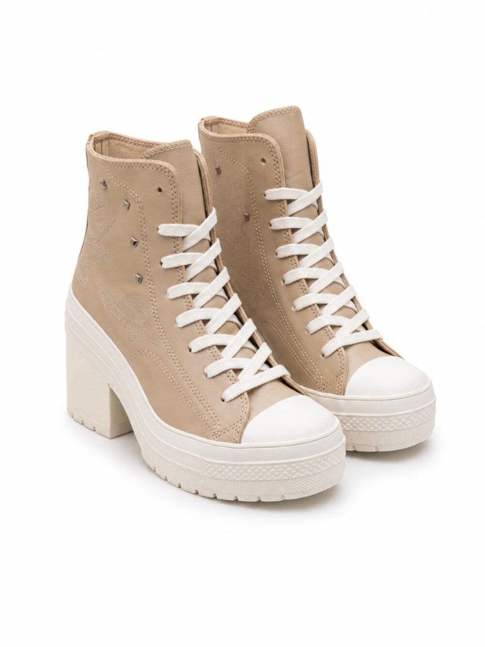 Converse Chuck 70 De Luxe Heel Tan Leather Platform BootA15470C Wom 9.5/mens 7.5 - Picture 3 of 10